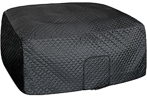 Tlswshsy 72''x27'' Square Insulated Inflatable Hot Tub Thermal Cover, Energy Efficient Hot Tub Cover with Zipper Door, Inflatable Hot Tub Full Coverage for Keeping Warm Extra Insulation and Dustproof