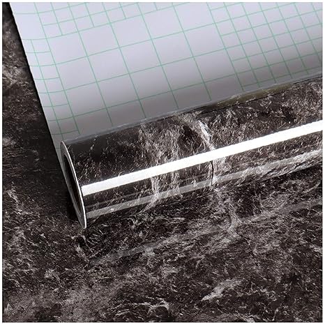 Veelike Marble Wallpaper Contact Paper Removable Black Brown Self Adhesive Film Shelf Paper Furniture Sticker Decorative Paper For Kitchen Countertop