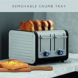 Dualit Architect 4 Slice Toaster Brushed Stainless Black Trim Extra Wide Slots view 5