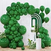 PartyWoo Dark Green Balloons 145pcs Emerald Hunter Forest Green Color | Different Sizes of 18 12 10 5 Inch Balloons for Birthday Christmas Graduation Dinosaur Jungle Party Decorations Green-Y56