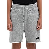 Ethika Boys Raw Edge Short, Youth Casual Shorts, Boys Athletic Shorts with Pockets (Imperial - Heather, L) Grey
