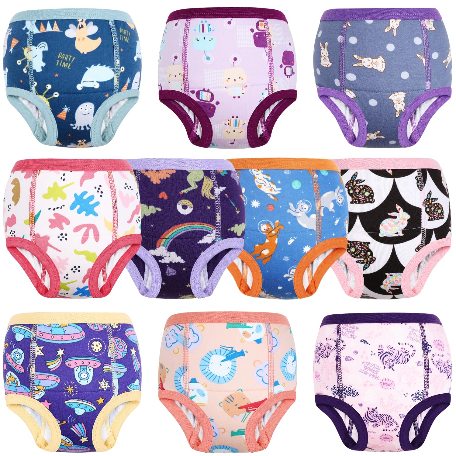 Photo 1 of MOEMOE BABY Training Underwear 10 Packs Absorbent Potty Training Pants for Boys and Girls Cotton Pee Pants 4T Pink