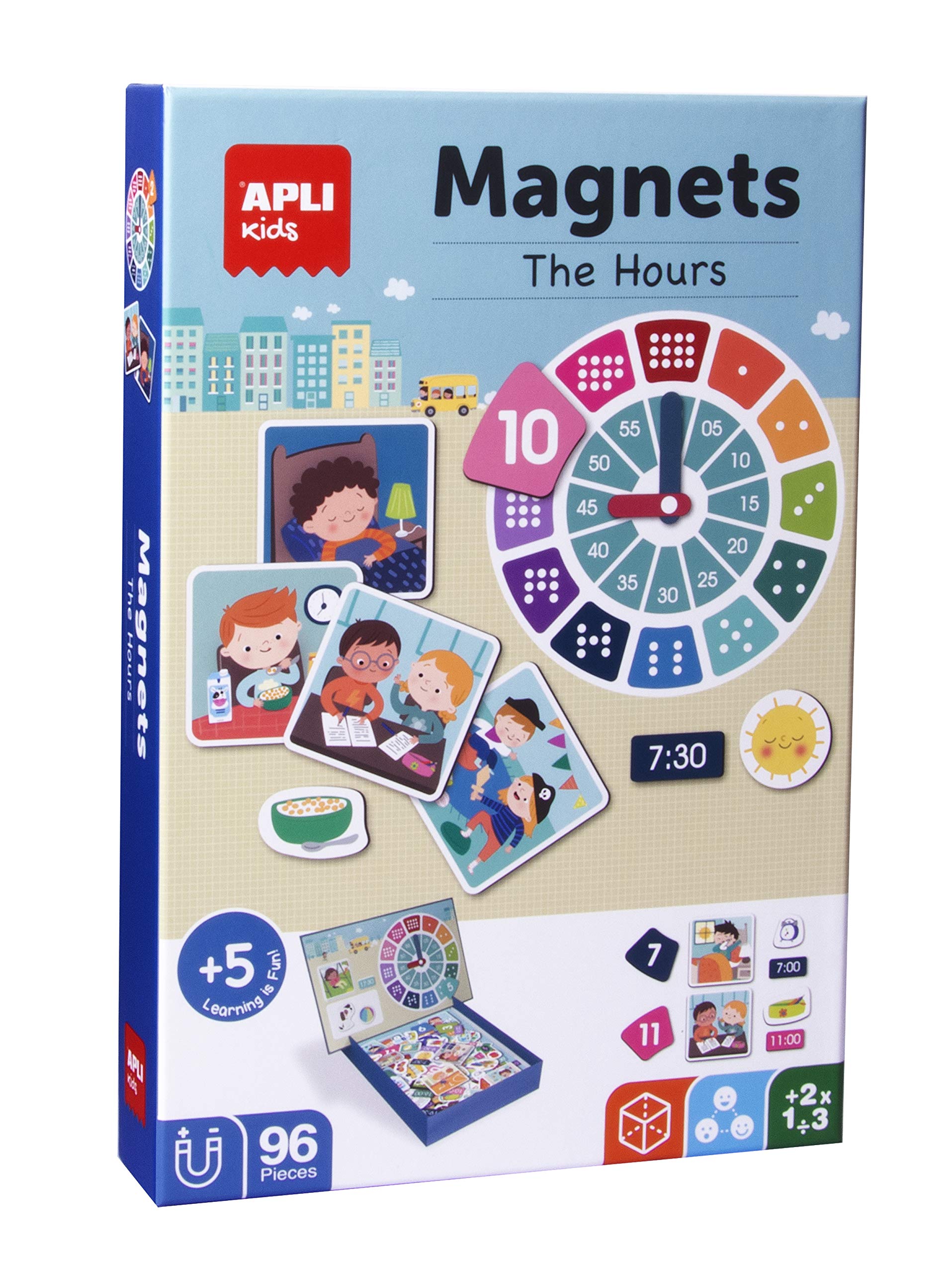 APLI Kids Fun and Interactive Learning the Hours Magnetic Game