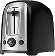 BLACK+DECKER 2-Slice Extra Wide Slot Toaster, Classic Oval, Black with Stainless Steel Accents, TR1278B