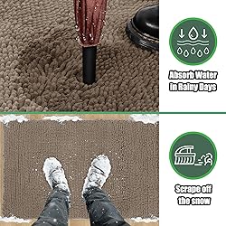 IM HOME Chenille Absorbent Outdoor Doormat 36" x
