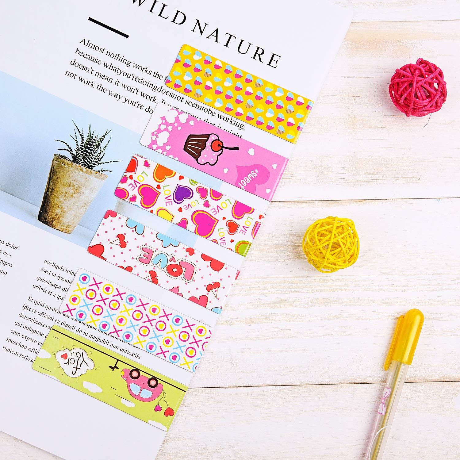 TUPARKA 36 PCS Magnetic Bookmarks Valentine's Day Bookmark Gift for School Prizes and Valentine's Party Favors for Kids - Image 5