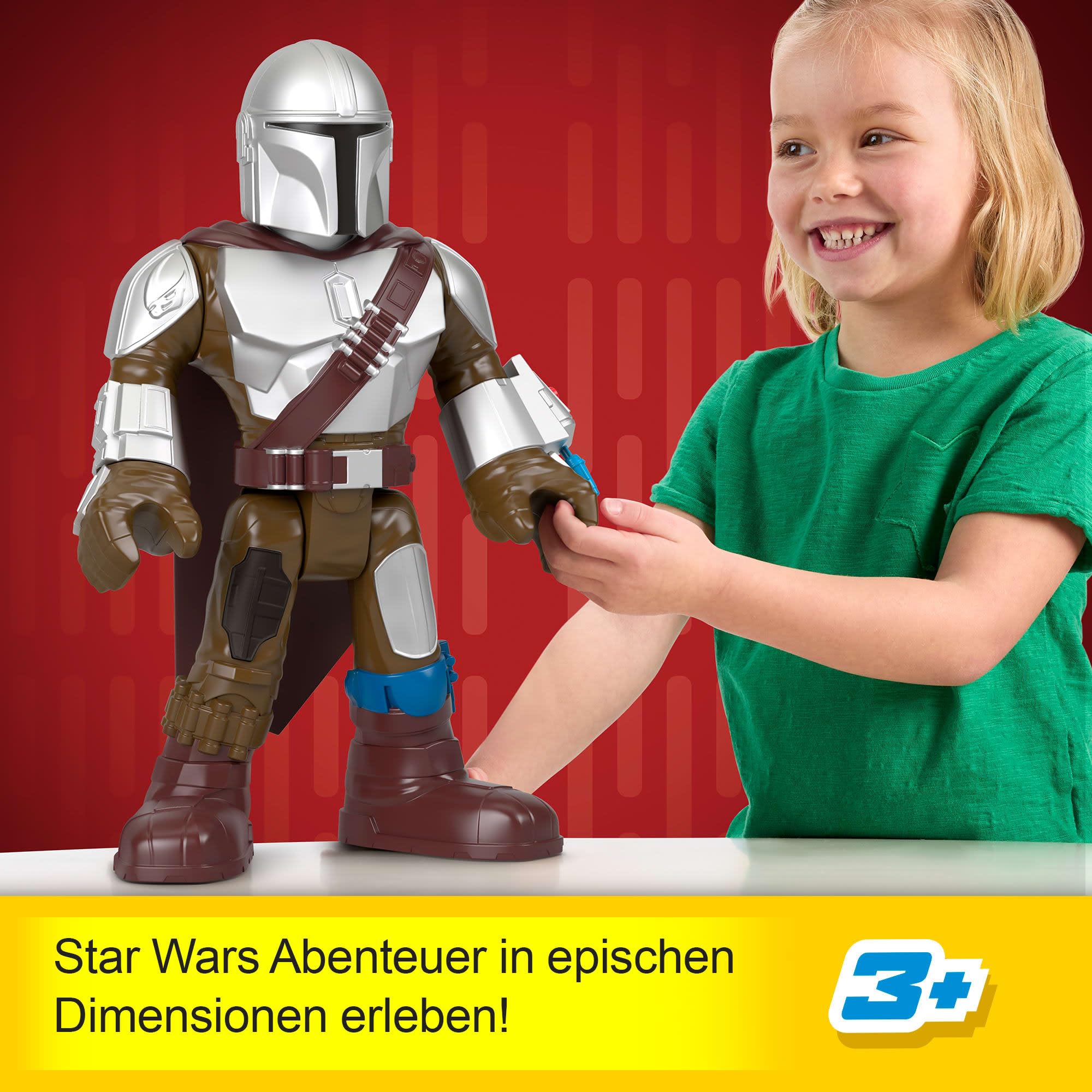 Fisher-Price Imaginext STAR WARS Spielzeug XXL The Mandalorian-Figur, ca. 42 cm große, bewegliche Figur mit Starter für Kinder ab 3 Jahren, HXT20 2