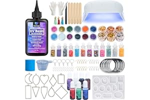 VidaRosa Quick Cure UV Resin Kit with Light - High Gloss, Transparent Casting and Doming for DIY Jewelry, Coatings, and Crafts