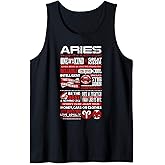 Aries Facts Funny Zodiac Sign Graphic Tank Top