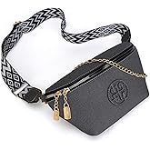 Fashion Waist Packs, Crossbody Fanny Packs for Women Leather Sling Bag Trendy Boho Chest Bags with Adjustable Shoulder Strap Belt Bag for Travel, Gym, Hiking, Cycling