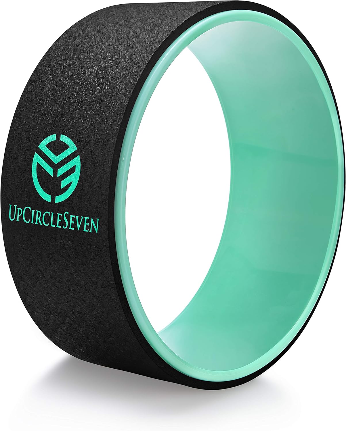 UpCircleSeven Yoga Wheel - [Pro Series] Strongest & Most Comfortable Yoga Prop Wheel - Perfect for Back Pain Stretching & Backbends, 12 x 5 in (Cyan) : Sports & Outdoors