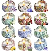 Scented Candles Gifts for Women, 12 Pack Natural Soy Candles for Home Scented, Aromatherapy Candle Set Gift for Women, Men, Friends Birthday, Anniversary