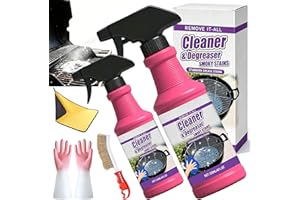 Fast-Acting Heavy-Duty Grill Degreaser Spray, No-stick BBQ Grill Cleaner Spray for Outdoor Grills, Heavy Duty Degreaser Clean
