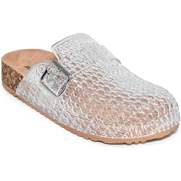 Amazon.com | Wild Diva MATCHA-53 Women's Jelly Woven Buckle Cork