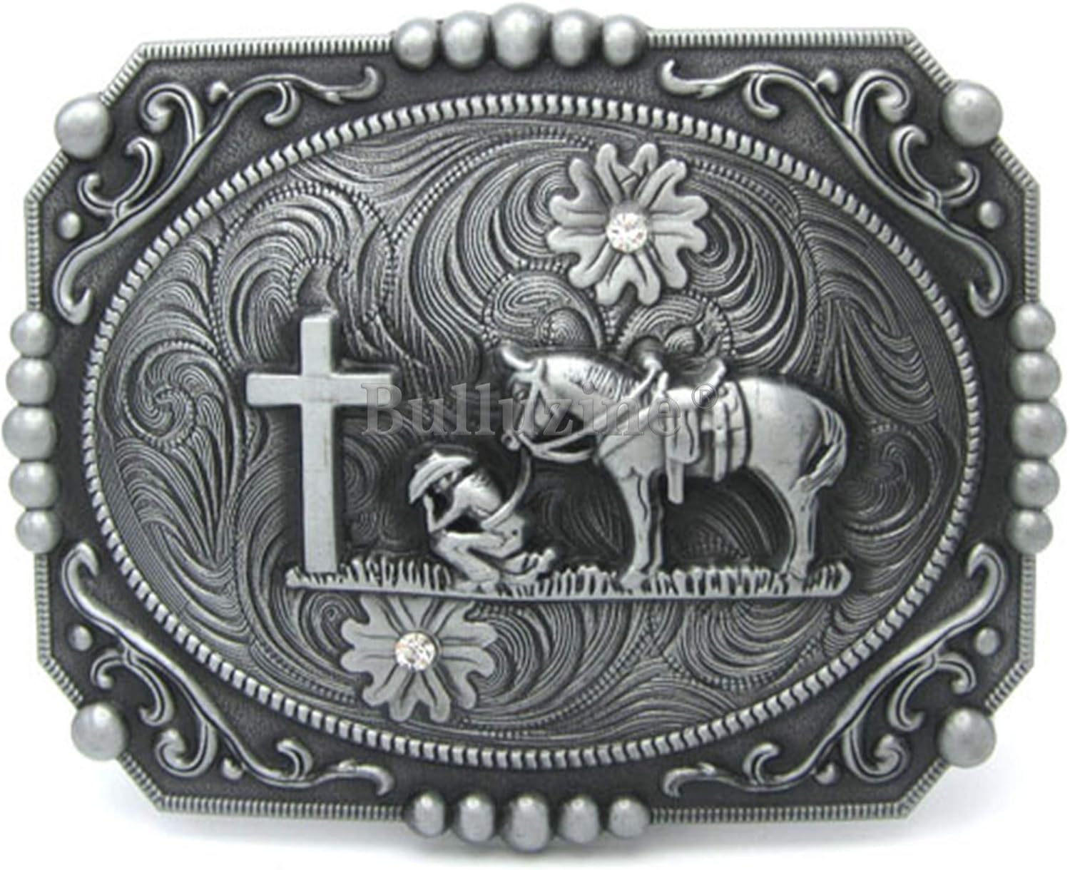 Religion Cross Cowboy Kneeling Prayer And Horse Design Belt Buckles Buy Online at Best Price in