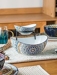 YHOSSEUN Chip and Dip Serving Set, 2 Tierd Serving