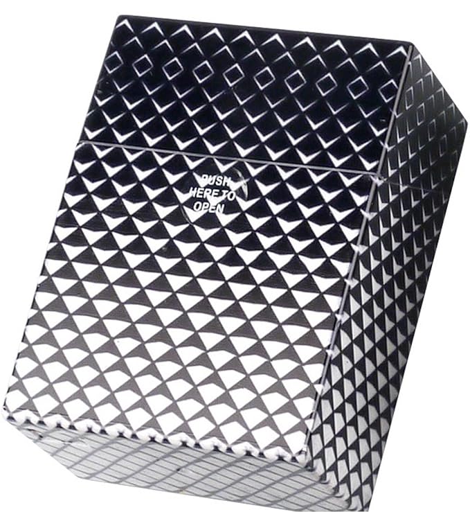 2 Zigarettenboxen XXL Pepita + Snake schwarz/weiss für Big Box mit 30 Zigaretten Etui Kunststoff