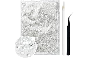 Duflash 18000Pcs Transparent Resin Flatback Rhinestone, 5mm Jelly Resin Non-hotfix Rhinestones Larger Quantity Wholesale for Crafts DIY Design, Tumblers, Clothes, Makeup, Nail Art（SS22,0.2inch