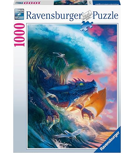 ドラゴンクエスト アベル パズル Amazon.com: Ravensburger Puzzle 17105 Black Blue Dragon 1500