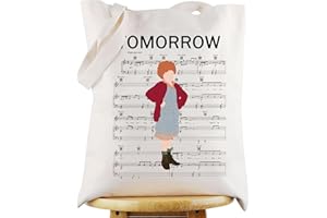 WZMPA Annie The Musical Tote Bag Orphan Annie Fans Gift Annie Tomorrow Broadway Shoulder Bag Annie Music Merchandise