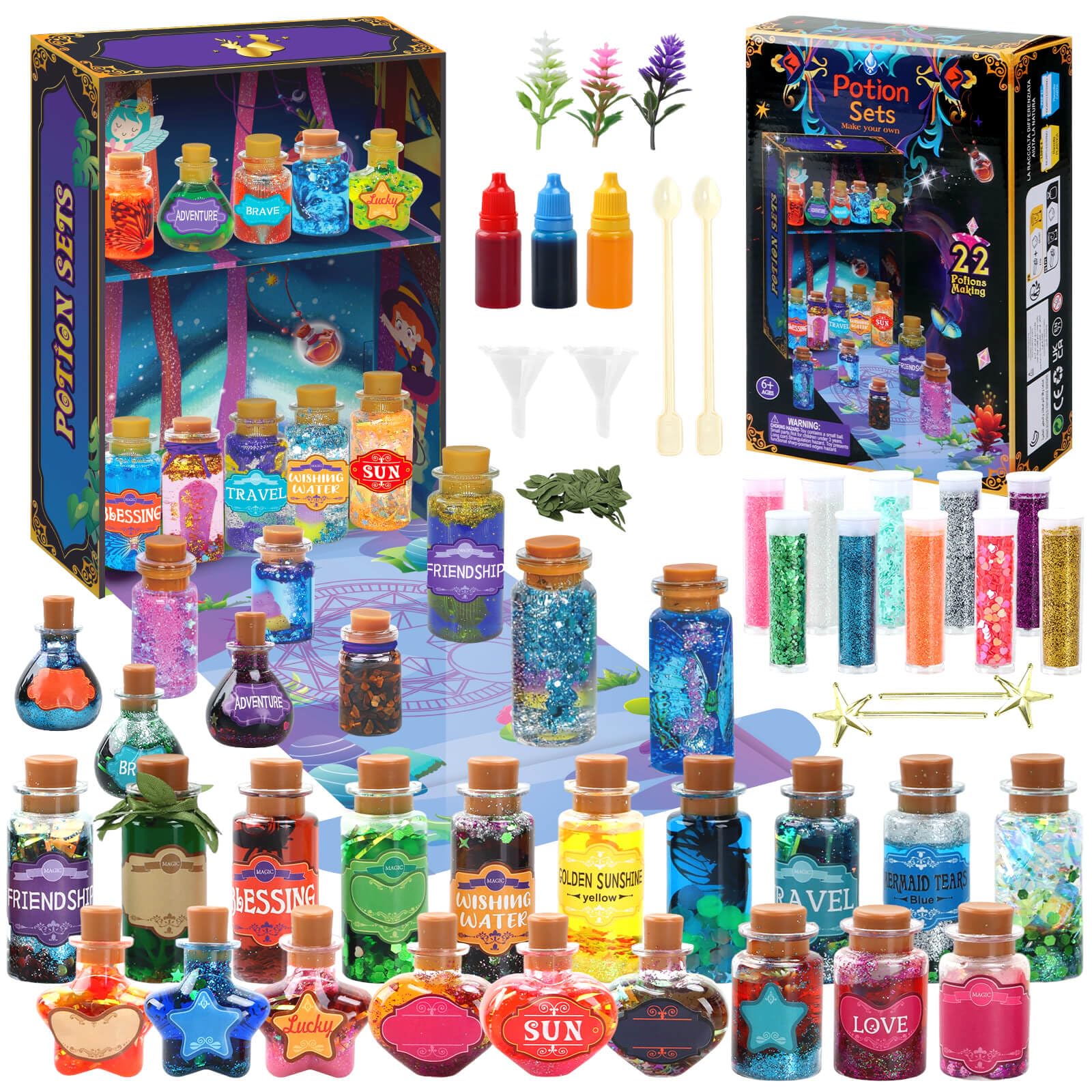 JONEG Gifts for 6+ Year Old Girls Boys: Potion Making Kit for Kids Toys for Age 6 7 8 9 10 11 12 Children Birthday Christmas Presents Mystery Potion Making Set Craft Science Magic Mixies Experiments
