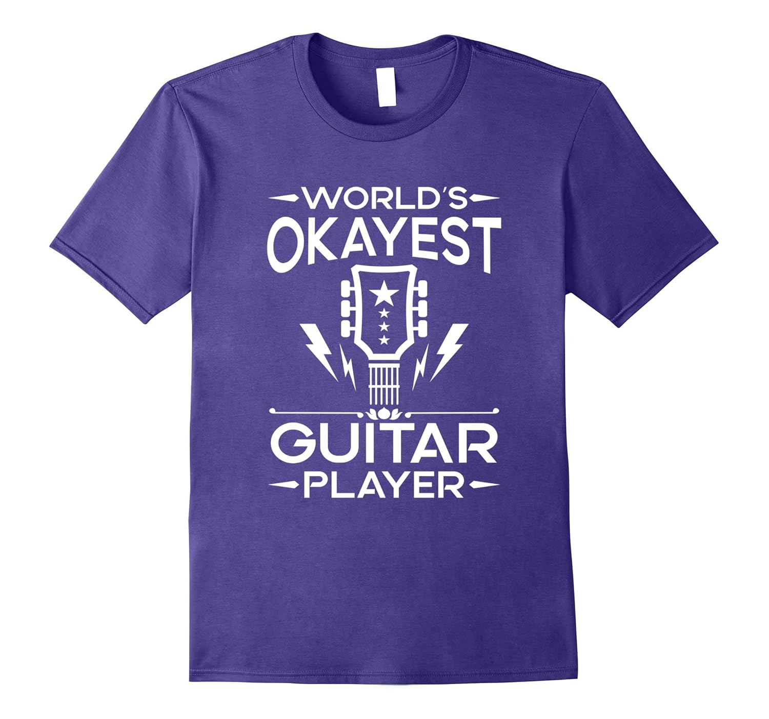 WORLD'S OKAYEST GUITAR PLAYER cool band gift T-Shirt-Rose