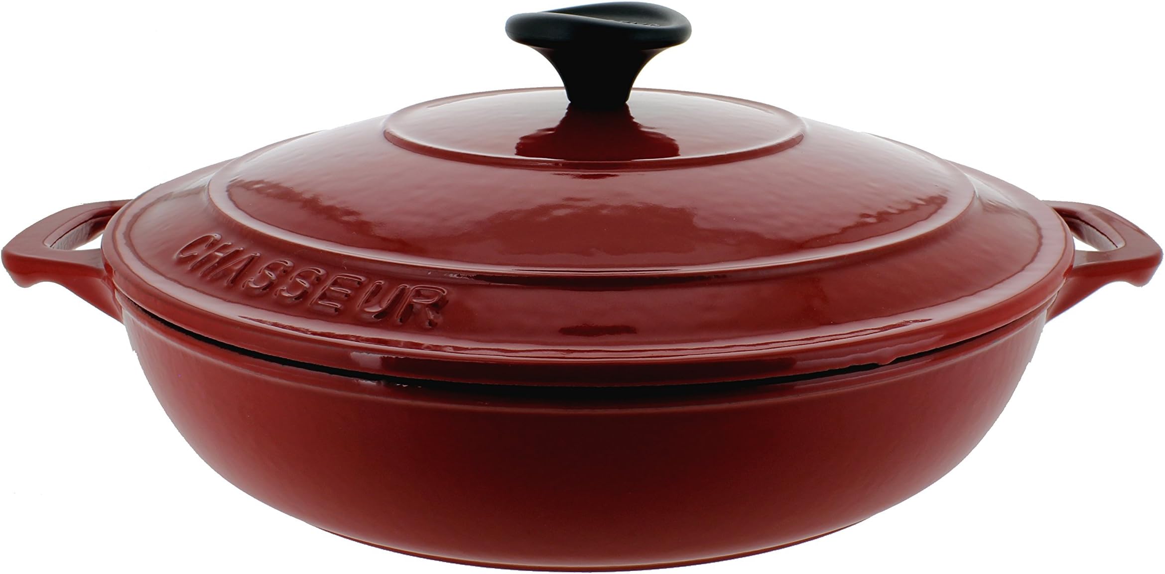 Chasseur 1.8-quart Red French Enameled Cast Iron 1.8-quart Braiser With Lid