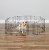 New World Folding Metal Dog Exercise Pen 1.5 m Play Space 46 cm Tall Black view 2