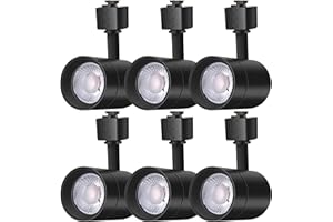 FLSNT LED Track Lighting Heads for Juno Track, 75W Equivalent Dimmable LED Track Light Heads, 12W 24° LED Spotlight Light, CRI90, 800LM, 3000K Soft White, Black, 6 Pack