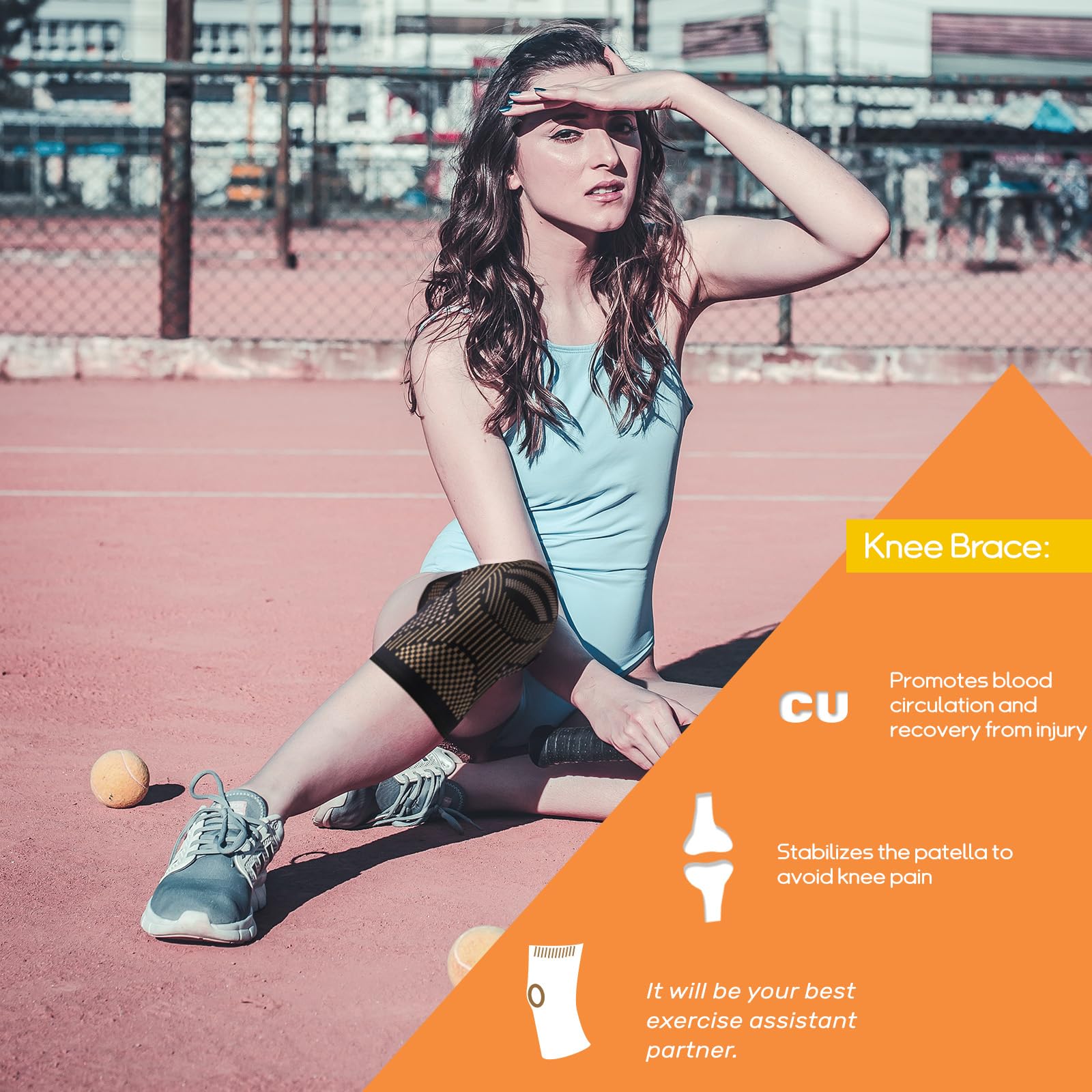 Copper Knee Braces for Knee Pain for Men Women(2pack)-Knee Sleeves for Arthritis Pain and Support-Copper Knee Support for Running,Working Out,Meniscus Tear,Arthritis and Joint Recovery(2X-Large)