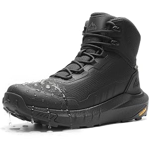 NORTIV 8 Men's Waterproof Work Tactical Hiking Boots | Military Combat Boot With Arch Support, Lightweight Cushion Sole For W