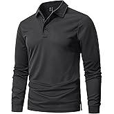 MAGNIVIT Men's Polo Shirts Long Sleeve Quick Dry Performance Shirt Military Tactical Army Combat Polo Shirts