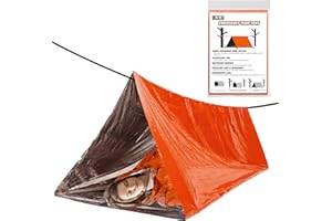 ANLOKE Emergency Survival Tent Shelter- 2 Person Mylar Emergency Tube Tent Survival Kit