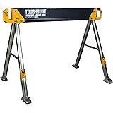 ToughBuilt - Folding Sawhorse/Jobsite Table - Sturdy, Durable, Lightweight, Heavy-Duty, 100% High Grade Steel, 41.5-Inch Easy