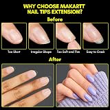 Makartt Short Oval False Nails 500Pcs 10 Sizes Clear Nail Tips view 4