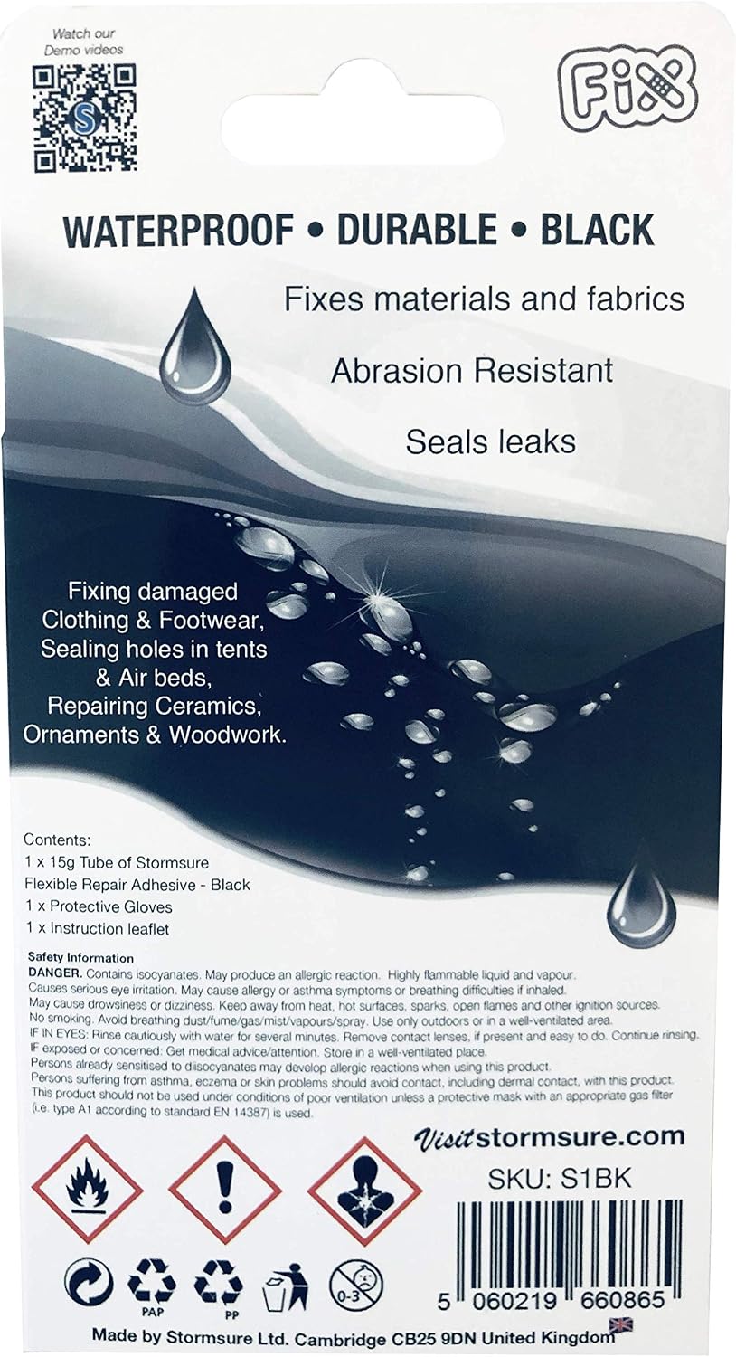 Stormsure Flexible Repair Adhesive 15g (Black) - Waterproof, Flexible, Durable Sealant for Universal Repairs - Image 3
