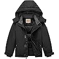WULFUL Kid's Waterproof Ski Jacket Warm Fleece Hooded Boy's and Girl's Winter Snow Coat Outwear,Windproof RainCoat