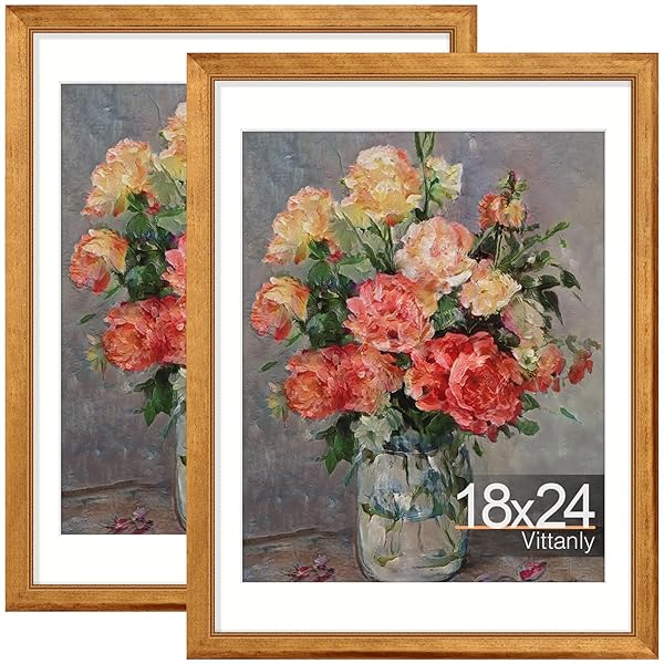 VITTANLY 18X24 PICTURE FRAMES SET OF 2, ORNATE...