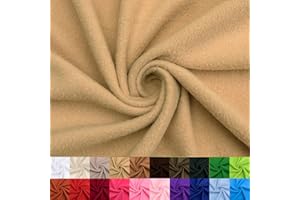 GENERIC Pico Textiles 1 Yard - Camel Solid Fleece Fabric - Solid Color Fleece Fabric - Sold by The Yard - Variety of Colors - Ideal for Sewing Projects, Scarves, No Sew Fleece Throws and Tie Blankets.