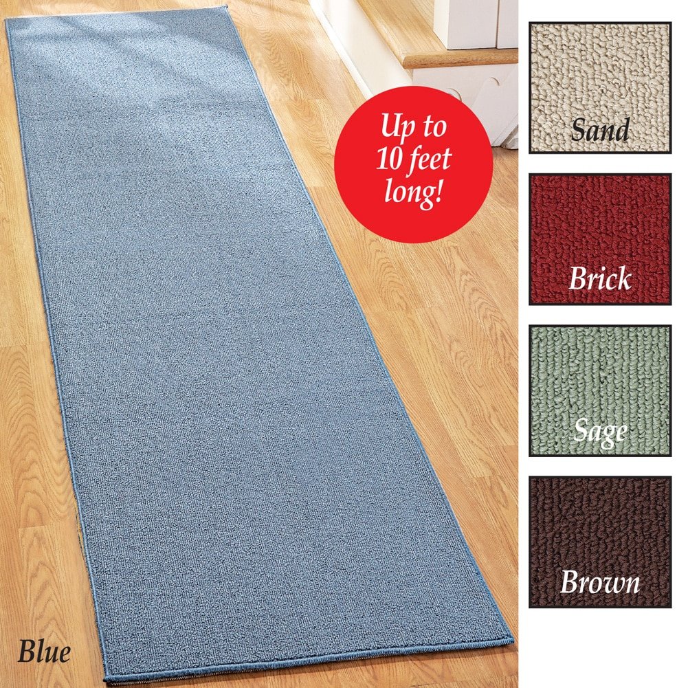 EXTRA LONG & WIDE NONSLIP FLOOR RUNNER RUG NONSKID 90" 120" 140" SAND