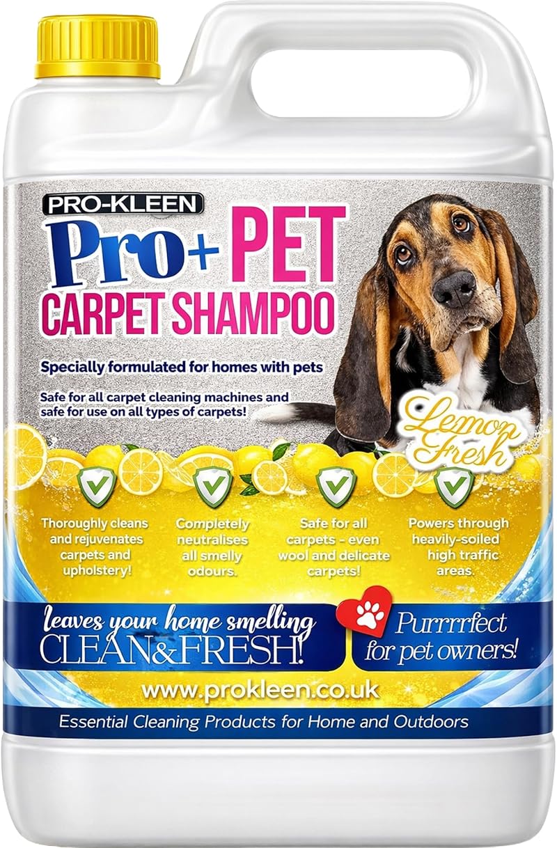 Pro-Kleen Pro+ Carpet Shampoo 5L Lemon Fresh 4 in 1 Concentrate