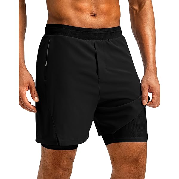 Men's Running Shorts with Zipper Pockets 7 Inch / 5 Inch