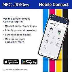 Brother MFC-J1010DW Wireless Color Inkjet
