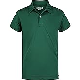Nautica Boys School Uniform Sensory-Friendly Short Sleeve Polo Shirt, Button Closure, Moisture Wicking Performance Material