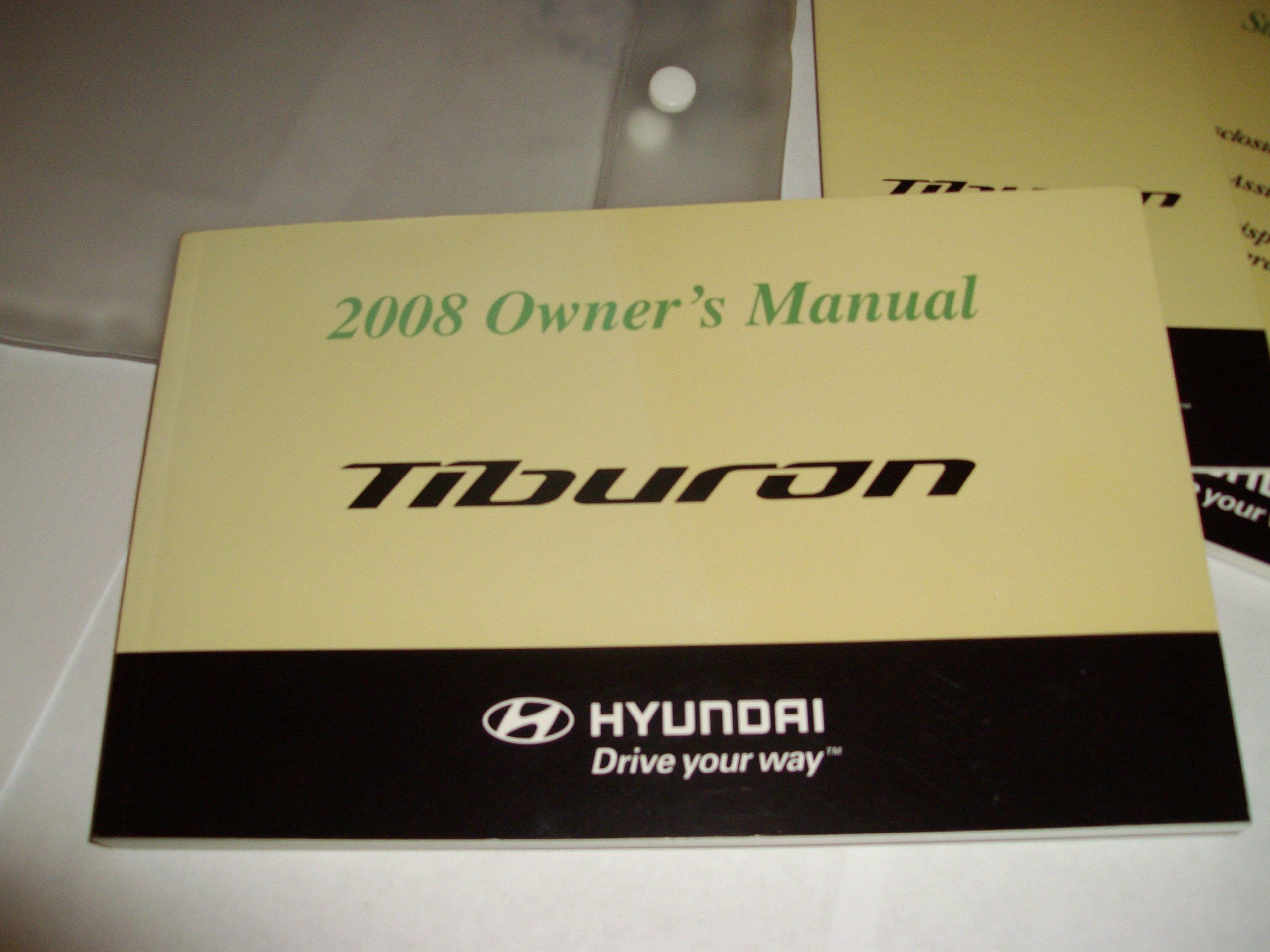 2008 Hyundai Tiburon Owners Manual Paperback – 2008