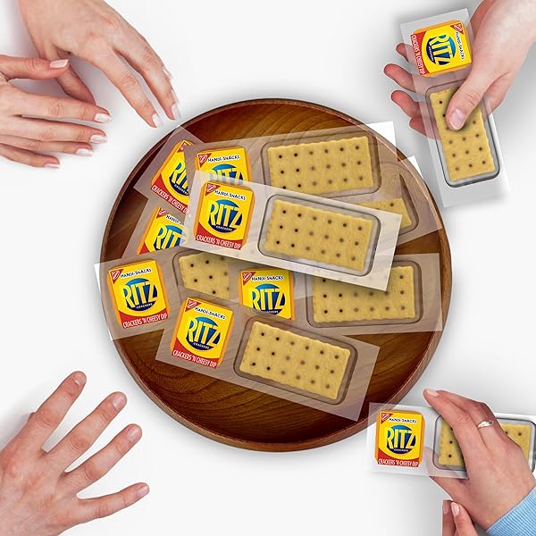 HANDI-SNACKS RITZ CRACKERS ‘N CHEESY DIP SNACK PACKS, 20 SNACK PACKS