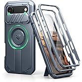 Dexnor for iPhone Air Case with Slide Camera Cover & Adjustable Kickstand & Built-in Screen Protector, Compatible with MagSafe,Rugged Bumper Cases Heavy-Duty Magnetic Protective Cover, Navy Blue