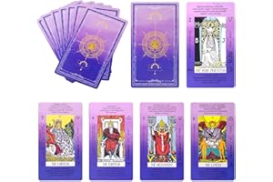 Erbacan Tarot Cards for Beginners with Classic Lined Pouch Carry Bag -Tarrot Cards with Meanings on Them, Learing Tarot Deck with Guide Book for Beginner or Expert