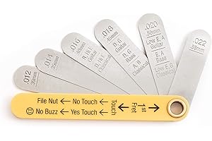 MusicNomad Precision Nut Height Slotting Gauge Tool (MN601) , Silver