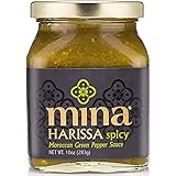 Mina Harissa Green Hot Sauce, Put an Exotic Moroccan Spin on Classic Salsa Verde with this Spicy Chili Garlic Sauce (10 Ounce